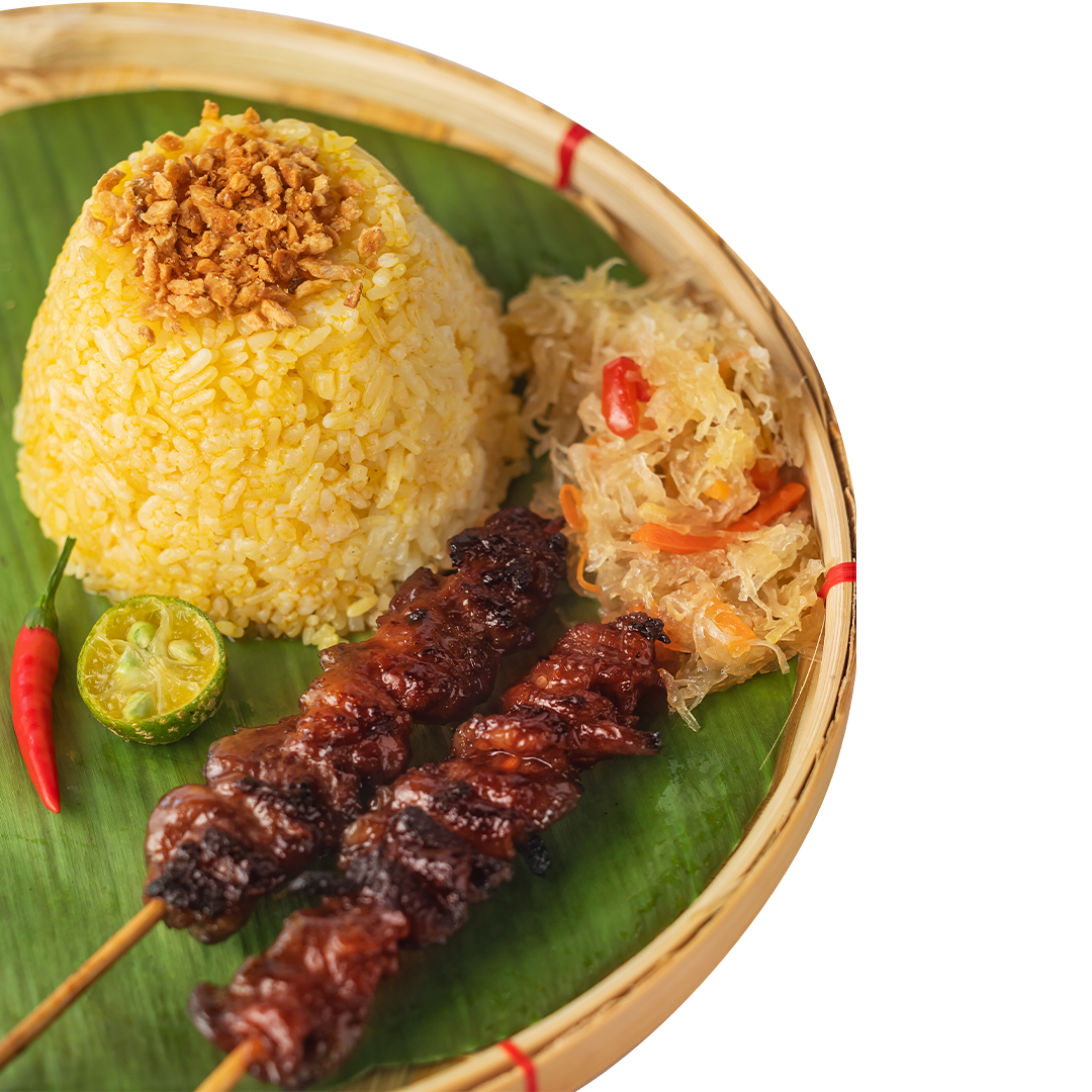 Pork Bbq On Stick With Rice — Chickey S Inasal